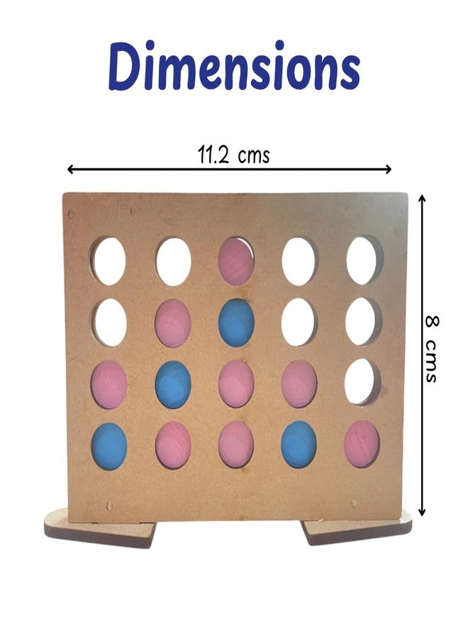 *MUKESH*- Wooden Strike 4, Plot 4, Classic Travel disc Dropping Game, 4 in a Row, Connect Game, Strategy Board Games, Toys for Kids and Adults, 2 Players, Ages 5+ Years, Multicolour (BIS Verified) - Image 4